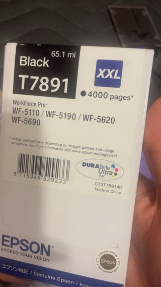Cartucho de Tinta Epson T7891 XXL Negro