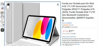 Funda con Teclado para iPad 10ª/11ª Gen