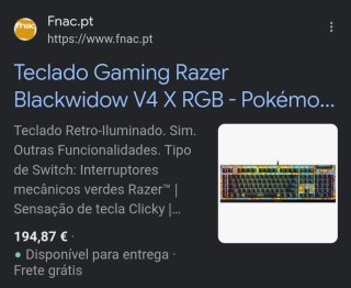 Teclado Blackwidow V4X edição Pokémon