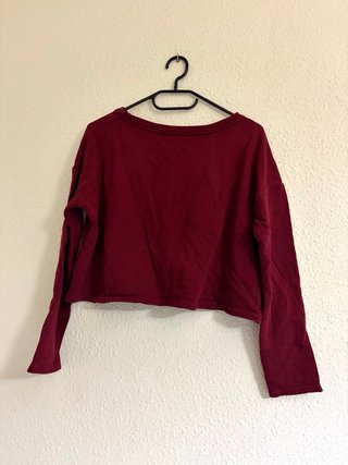 Sudadera Corta / crop top Granate