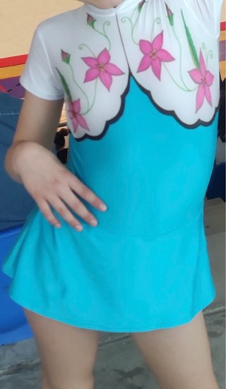 Maillot Gimnasia Flores Rosas y Azul