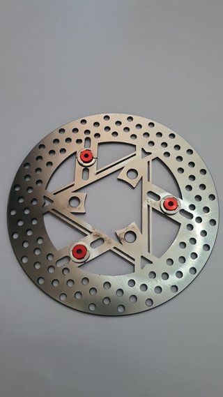 Disco Freno Scooter 3 Tornillos Estrella Rojo