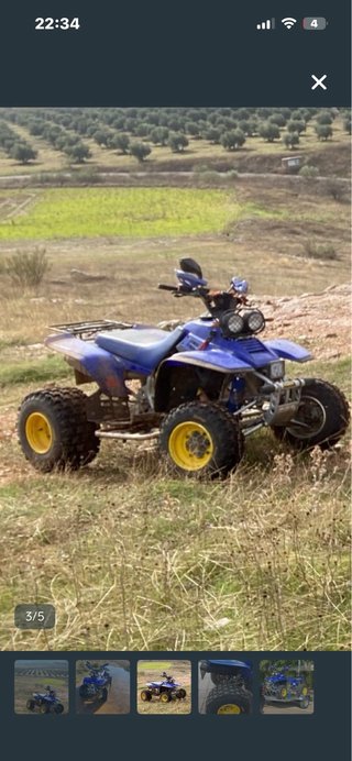 Yamaha Warrior 350 Quad Azul