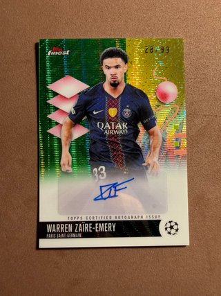 Cromo Autografiado Warren Zaïre-Emery Topps Finest