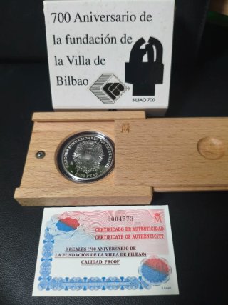 Moneda 2000 Pesetas 700 Aniversario Villa Bilbao