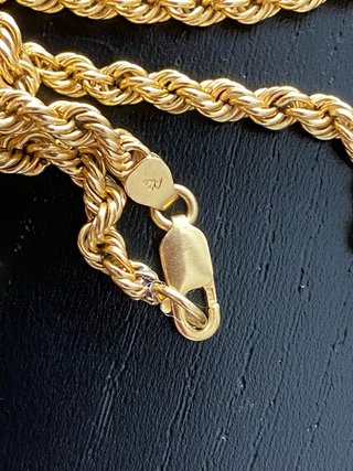Cadena de Oro Italiano Tejido Lazo