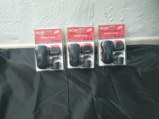 3 Sets de Luces LED para Bicicleta Briker