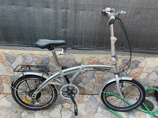 Bicicleta Plegable Ridgeyard Plateada