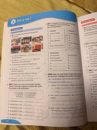 Cahier d’exercices francés