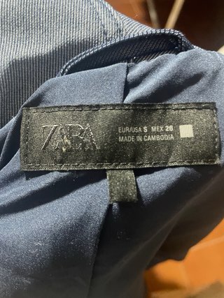 Chaqueta Bomber Denim Zara con Capucha Azul