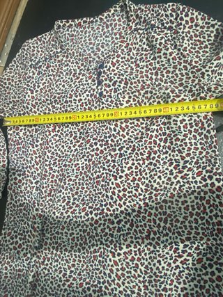 Vestido estampado manga 3/4 ancho