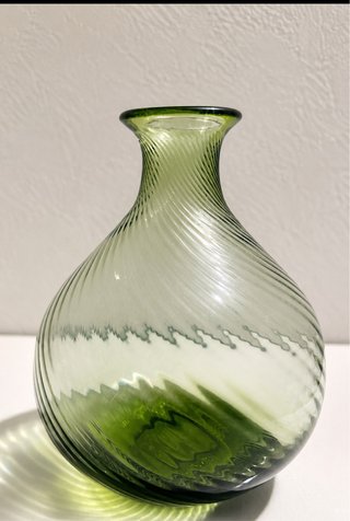 Jarrón de Cristal Verde Zara Home