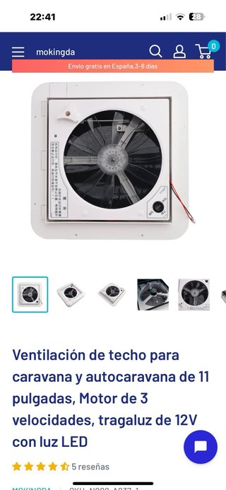 Ventilador de Techo para Caravana