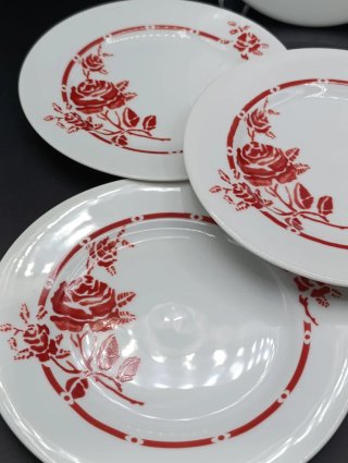 Set platos aperitivos porcelana