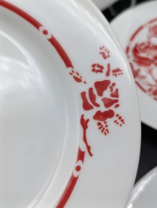 Set platos aperitivos porcelana