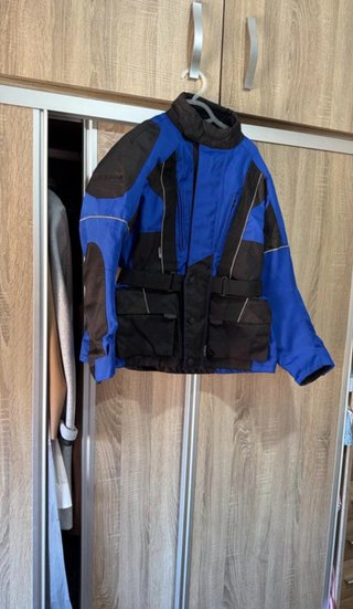 Chaqueta Moto Azul y Negra talla M