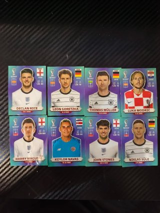 Lote de 8 Cromos de Fútbol Mundial 2022