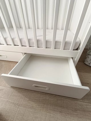 Cuna Ikea Blanca con cajones