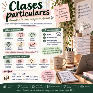 Clases ESO, Bachillerato y Grado en Economía