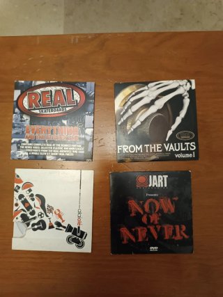 4 DVDs de Skate REAL y JART