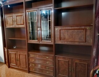 Mueble de Salón Clásico con Rinconera, altura ajus