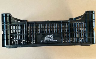 CESTA DE PLÁSTICO NEGRA MULTIUSOS MANUALIDADES
