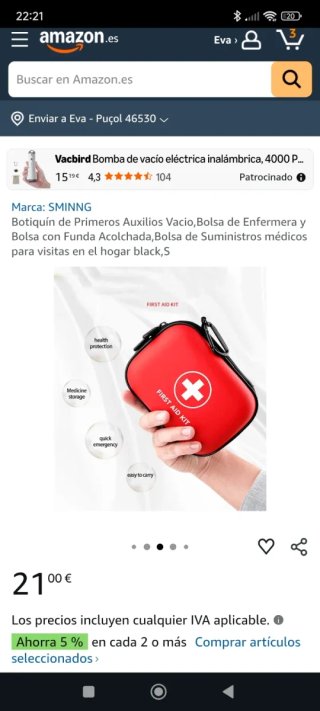 Botiquín de Primeros Auxilios Vacío