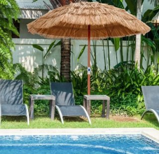 COSTWAY Sombrilla de playa Hawaiana sin funda 175