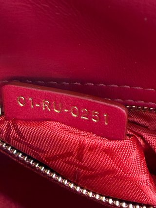 Bolso Lady Dior Christian Dior Rojo