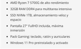PC da Gaming Submariner Ryzen 7 5700G / 32GB di RAM