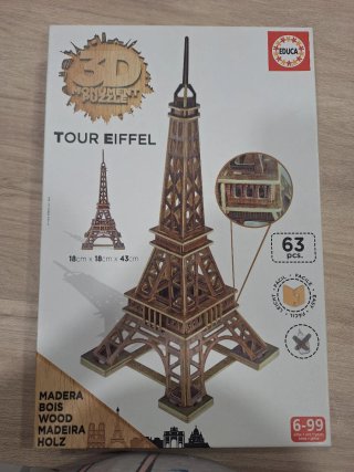 Puzzle 3D Torre Eiffel Educa 63 piezas