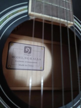 Guitarra Electroacústica Negra con Funda y compl.