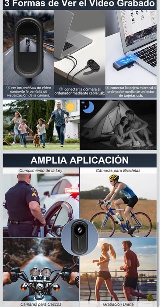 Action Cam, 120° Mini Action Camara Video
