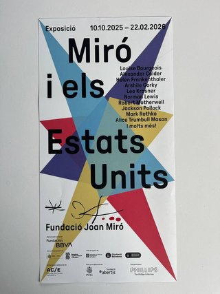 Cartel Exposición Miró i els Estats Units
