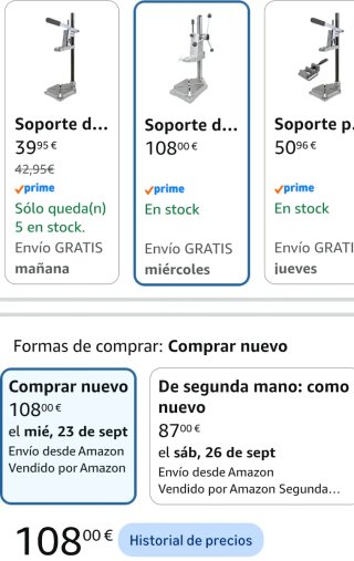 Soporte taladro Wolcraftn+ regalo
