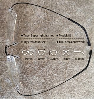 Gafas de miopía ultraligeras sin marco a estrenar