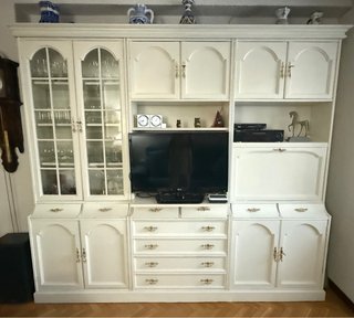 Mueble de salón comedor blanco
