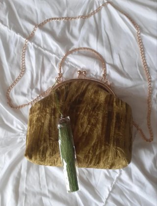 Bolso Vintage de Terciopelo Labrado