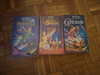 3 Cintas VHS Disney: Peter Pan, Bella y Bestia