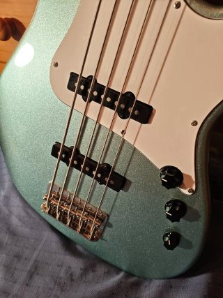 Bajo Eléctrico Cort 5 Cuerdas Azul
