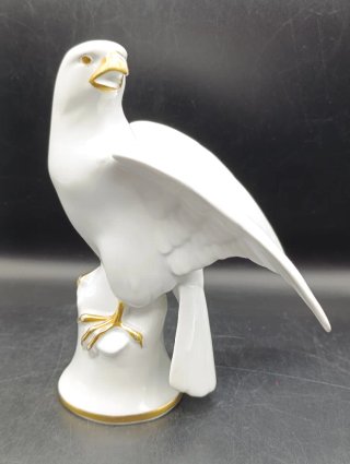 Figura ave porcelana alemana Metzler & Ortloff