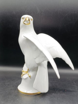 Figura ave porcelana alemana Metzler & Ortloff