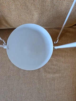 Macetero colgante de acero blanco