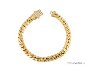 pulsera oro 18k con piedra con circonita