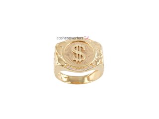 sello oro 9k con piedra con circonita