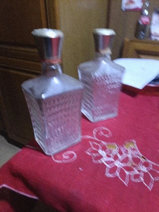Set 2 Bottiglie Cristallo Liquori