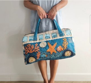 Bolso de Viaje Estampado Marino