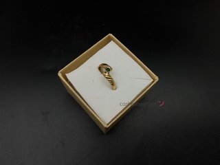anillo oro 18k con piedra con circonita