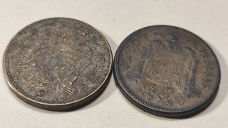 Lote 2 Monedas 2,50 Pts. 1953 *54 *56