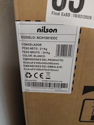Congelador Horizontal Nilson 98L.Nuevo.